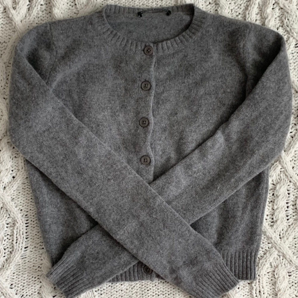 Brandy Melville Grey Buttoned Up Cardigan